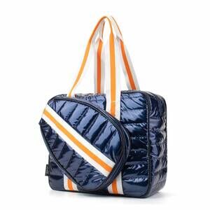 NEW LEMONBELLA judy puffer pickle ball bag & tote in non volley navy